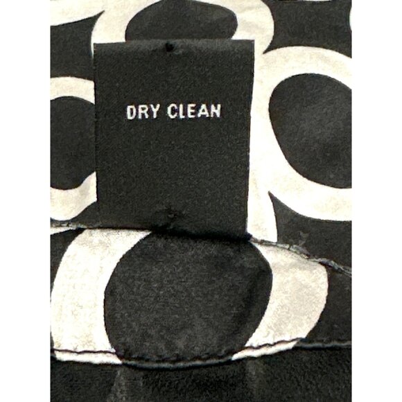 INC International Concepts 4P Silk Sequin Trim Halter Blouse Black White Circles - Picture 8 of 12